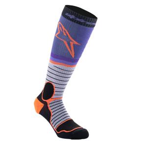 Ponožky Alpinestars MX PRO 2024 čierno-šedo-fialovo-oranžová