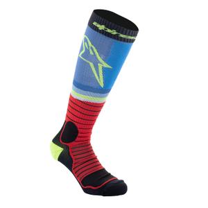 Ponožky Alpinestars MX PRO 2024 čierno-červeno fluo-žlto fluo-modré