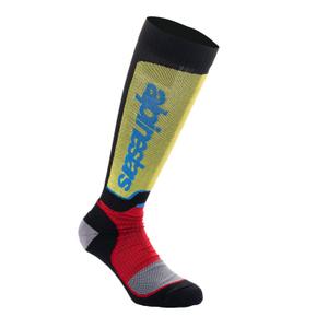 Ponožky Alpinestars MX Plus 2024 čierno-červeno fluo-žlto fluo-modré