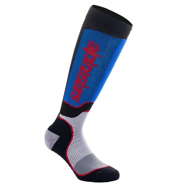 Ponožky Alpinestars MX Plus čierno-červeno-modro-šedé