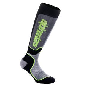 Ponožky Alpinestars MX Plus 2024 čierno-šedo-fluo žlté