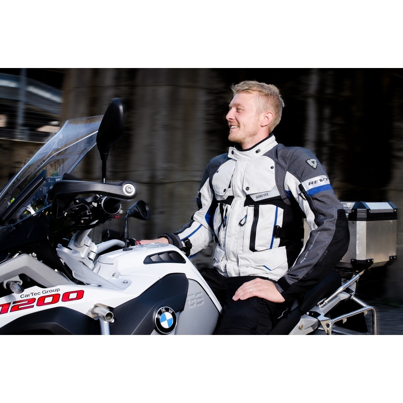 Bunda na motocykel Revit Defender Pro GTX šedo-modrá výpredaj