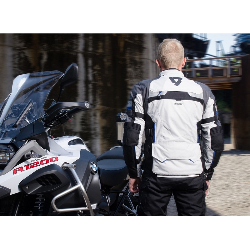 Bunda na motocykel Revit Defender Pro GTX šedo-modrá výpredaj
