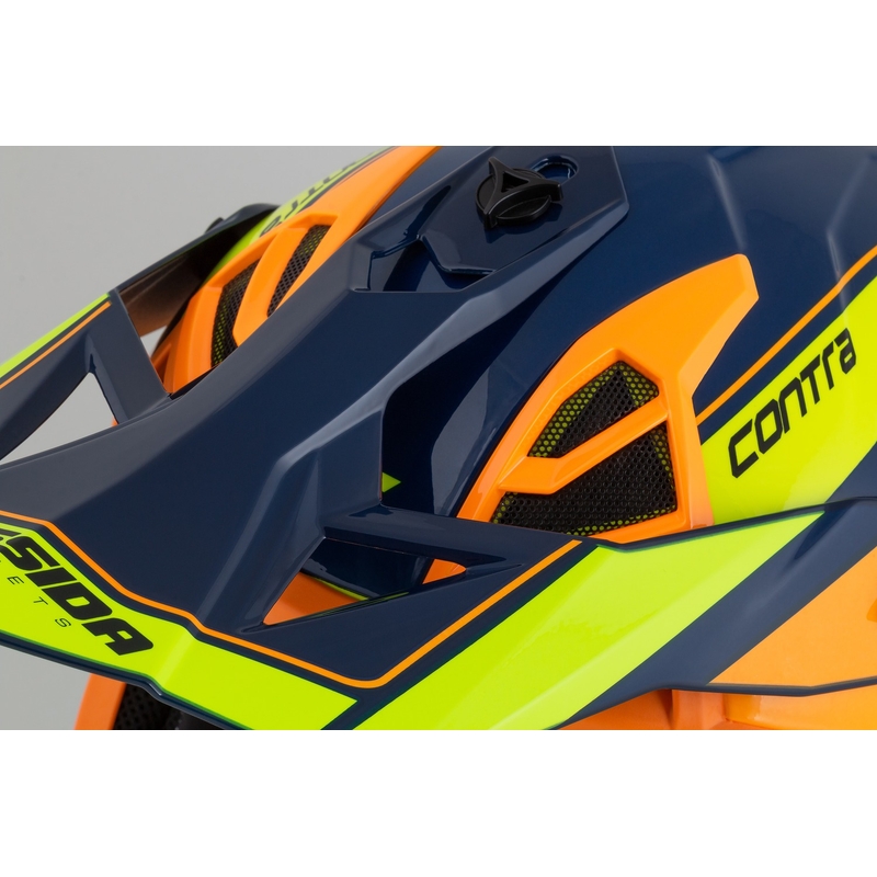 Motokrosová prilba Cassida Cross Pro 2 Contra fluo žlto-oranžovo-modrá