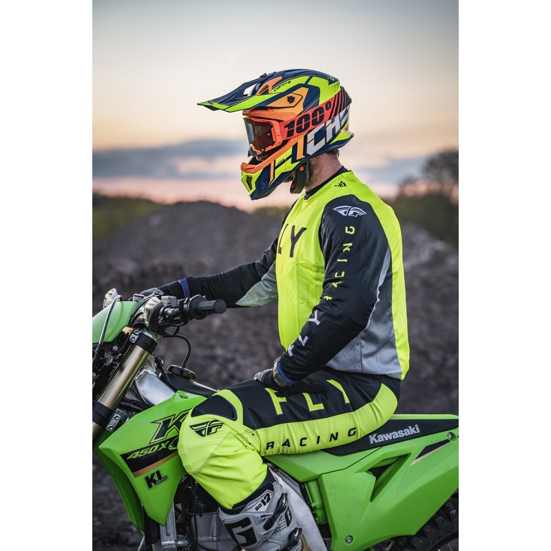 Motokrosová prilba Cassida Cross Pro 2 Contra fluo žlto-oranžovo-modrá