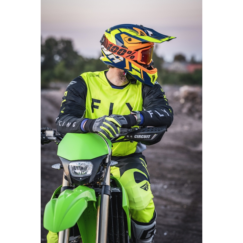 Motokrosová prilba Cassida Cross Pro 2 Contra fluo žlto-oranžovo-modrá