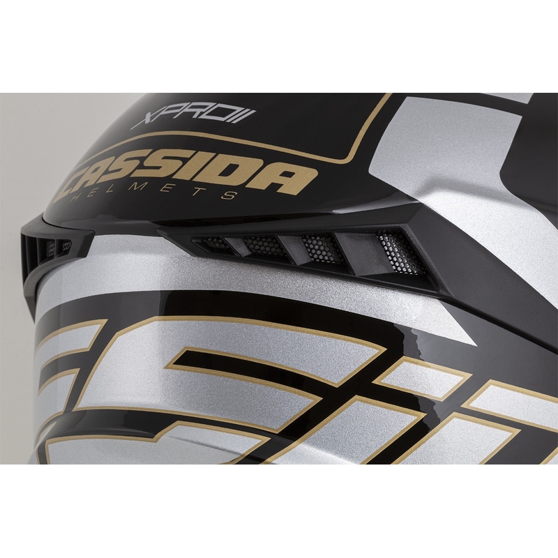 Motokrosová prilba Cassida Cross Pro 2 Contra zlatá perleťovo-šedo-čierna