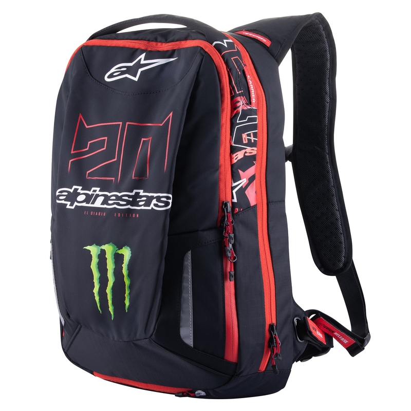 Batoh Alpinestars City Hunter Monster FQ20 čierno-červeno-bielo-zelený