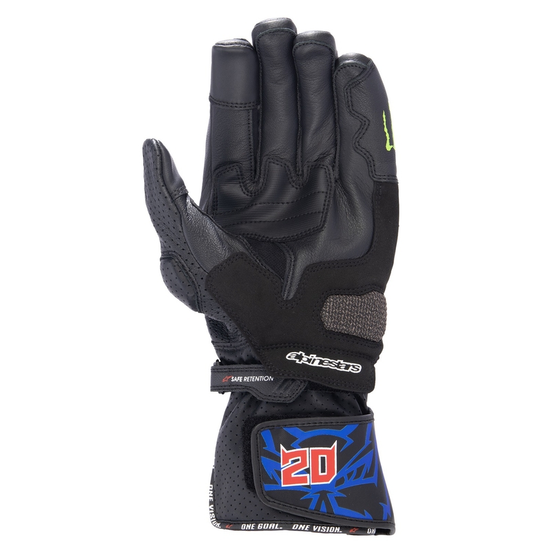 Rukavice na motorku Alpinestars SP-8 3 Monster FQ20 čierno-červeno-modro-biele