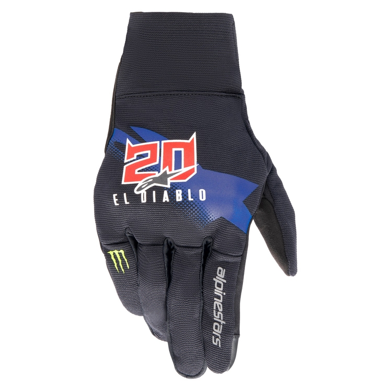Rukavice na motorku Alpinestars Reef Monster FQ20 čierno-červeno-modro-bielo-zelené