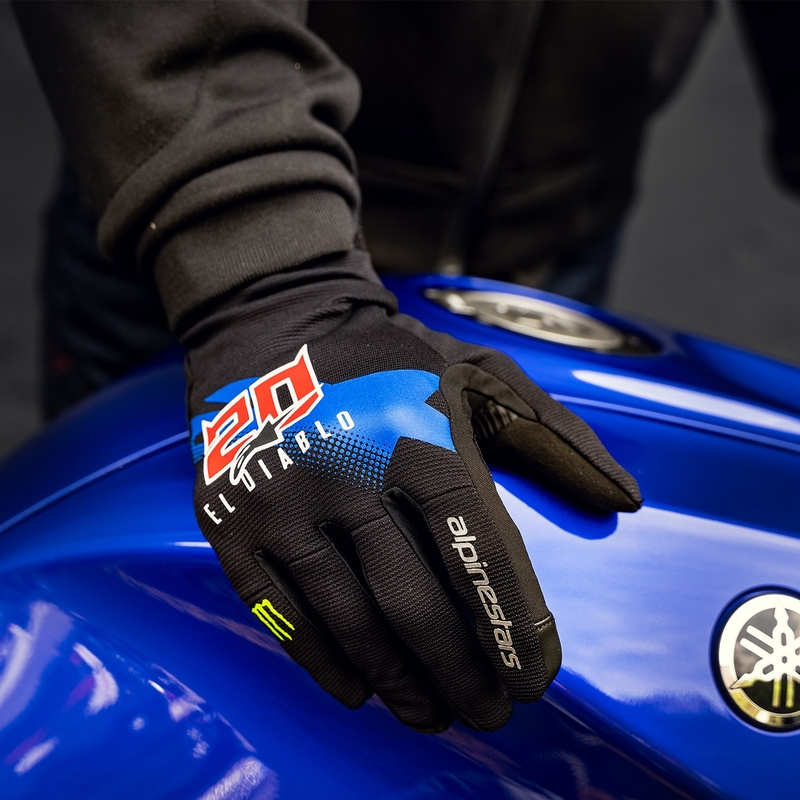 Rukavice na motorku Alpinestars Reef Monster FQ20 čierno-červeno-modro-bielo-zelené