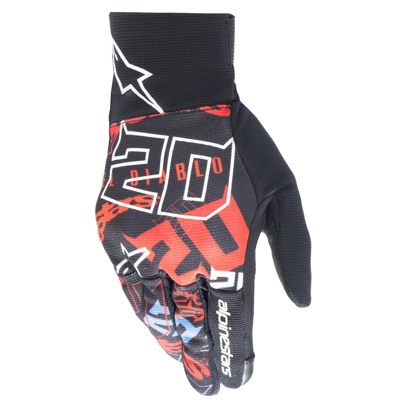 Rukavice na motorku Alpinestars Reef FQ20 čierno-červeno-modro-biele