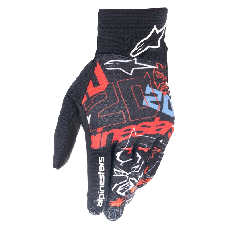 Rukavice na motorku Alpinestars Reef FQ20 čierno-červeno-modro-biele