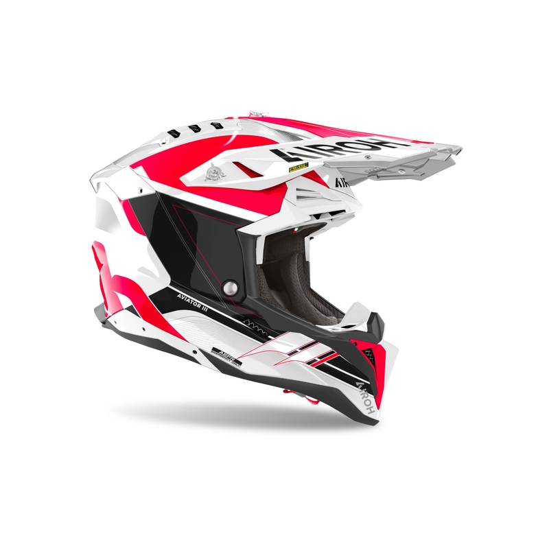 Motokrosová prilba Airoh Aviator 3 Saber lesklá červená