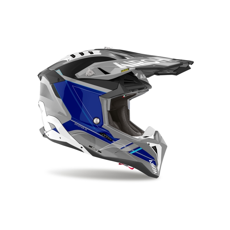 Motokrosová prilba Airoh Aviator 3 Saber 2024 lesklá modrá