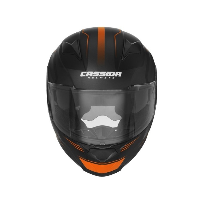 Prilba na motocykel Cassida Apex Fusion čierno-oranžovo-biela výpredaj