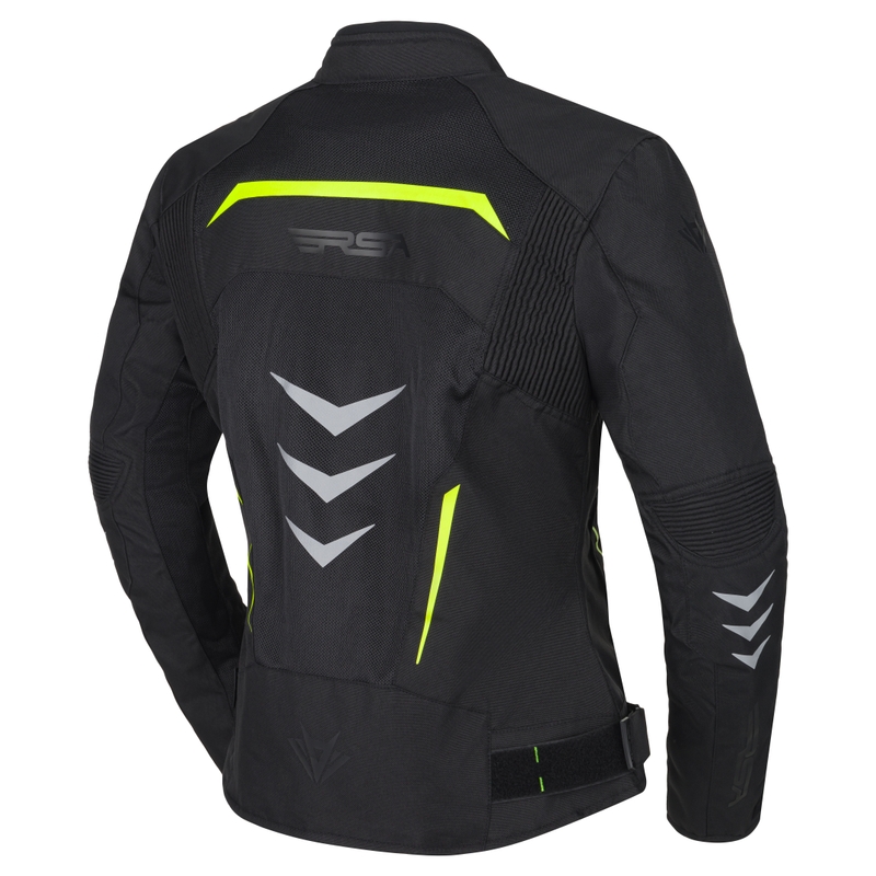 Dámska bunda na motorku RSA Runway čierno-fluo žltá