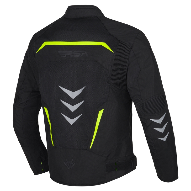 Bunda na motorku RSA Runway čierno-fluo žltá - II. akosť