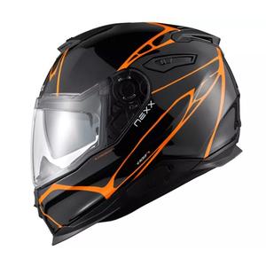 Integrálna helma na motorku Nexx Y.100 B-SIDE čierno-oranžová
