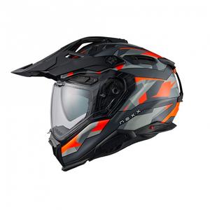 Enduro helma na motorku Nexx X.WED3 Trailmania šedo-oranžová