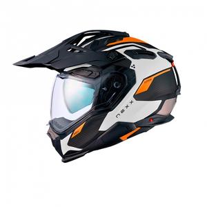 Enduro helma Nexx X.WED3 Keyo bielo-oranžová