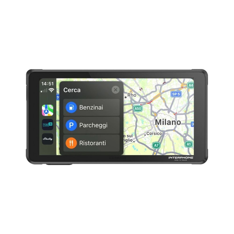Displej Interphone RIDESYNC Apple CarPlay a Android Auto pre motocykle