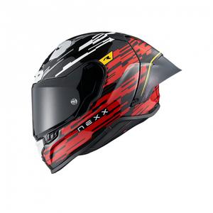 Integrálna helma na motorku Nexx X.R3R Glitch Racer červeno-biela