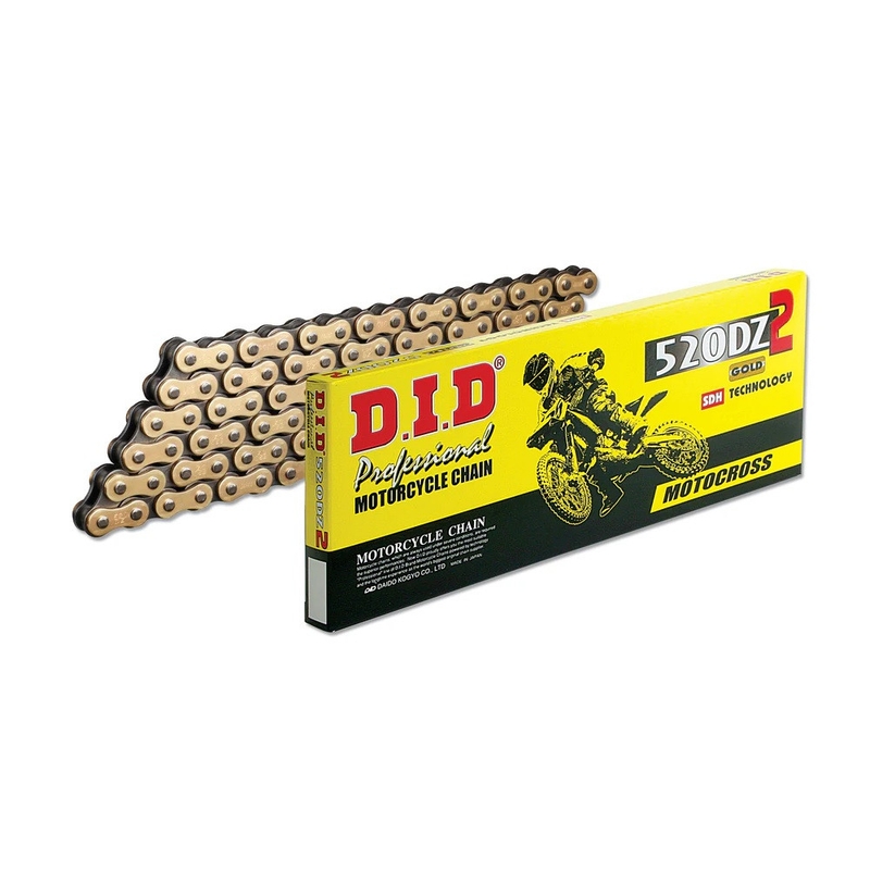 motokros- závodná D.I.D Chain 520DZ2 SDH 114 L zlatá/čierna