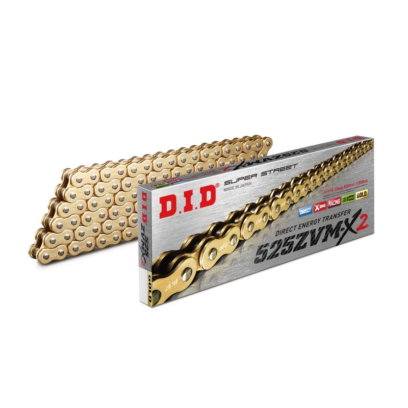ZVM-X-x krúžok -pevnejšie D.I.D Chain 525ZVM-X2 108 L zlatá/zlatá