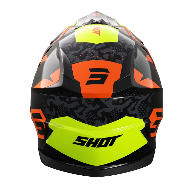 Detská motokrosová helma Shot Pulse Airfit lesklá čierno-fluo žlto-oranžová výpredaj