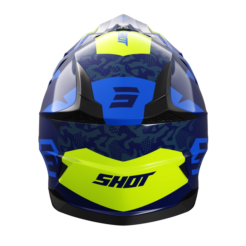 Detská motokrosová helma Shot Pulse Airfit lesklá modro-fluo žltá výpredaj