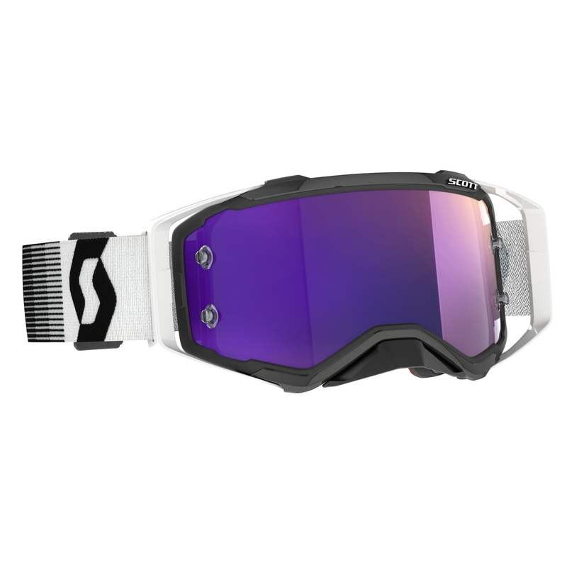 Motokrosové okuliare Scott Prospect CH Premium čierno-bielo-fialové