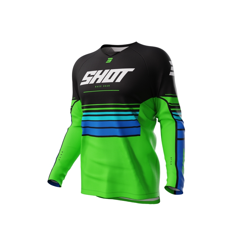 Detský motokrosový dres Shot Peak zelený výpredaj