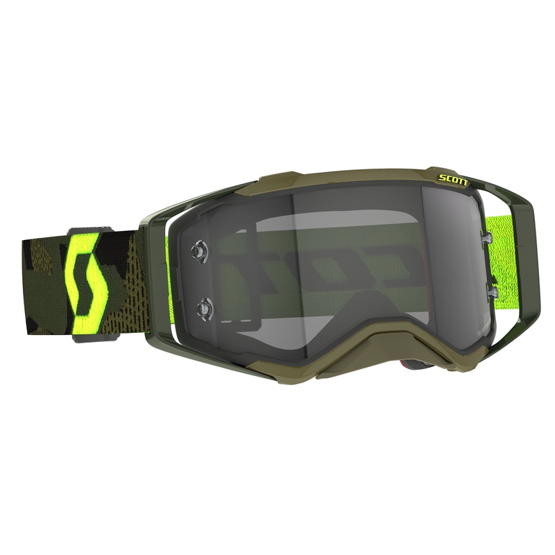 Motokrosové okuliare Scott Prospect LS khaki-fluo žlto-svetlo šedé