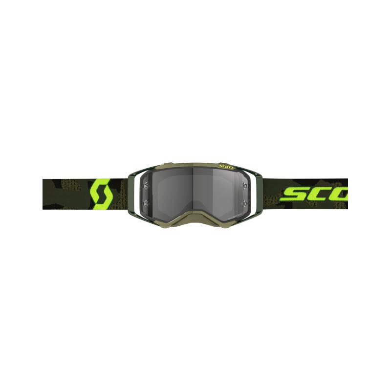 Motokrosové okuliare Scott Prospect LS khaki-fluo žlto-svetlo šedé