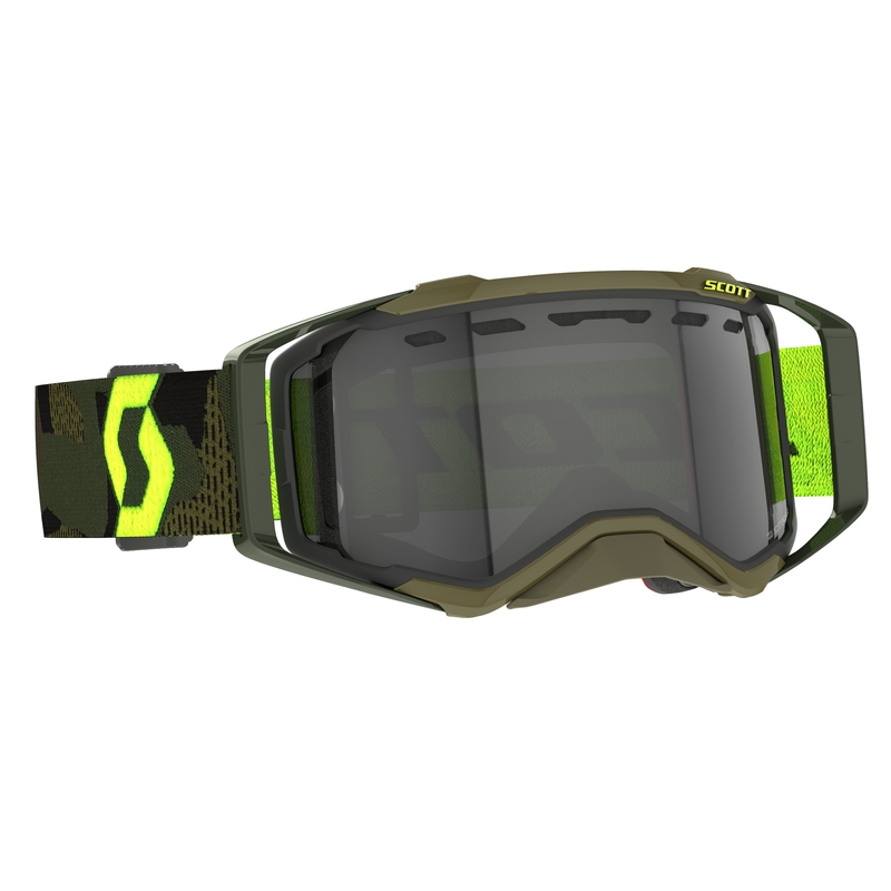 Motokrosové okuliare Scott Prospect Enduro LS khaki-fluo žlto-sivé