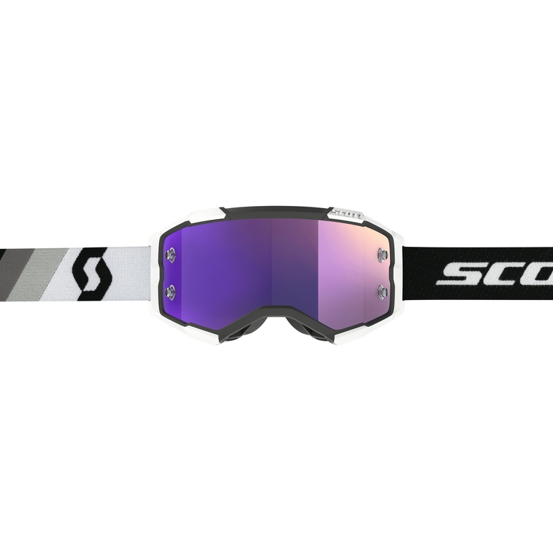 Motokrosové okuliare Scott Fury CH Premium čierno-bielo-fialové