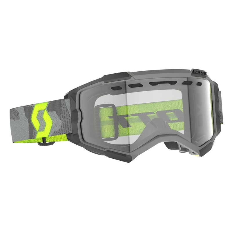 Motokrosové okuliare Scott Fury Enduro šedo-fluo žlté