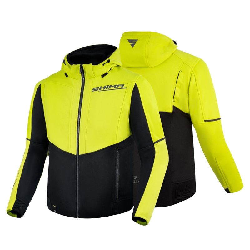 Mikina na motorku Shima Daybreaker fluo yellow-black
