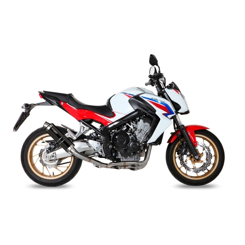 Výfuk kompletný 4x2x1 STORM GP Oceľovo čierna pre HONDA CB 650 F / FA 2014-2020