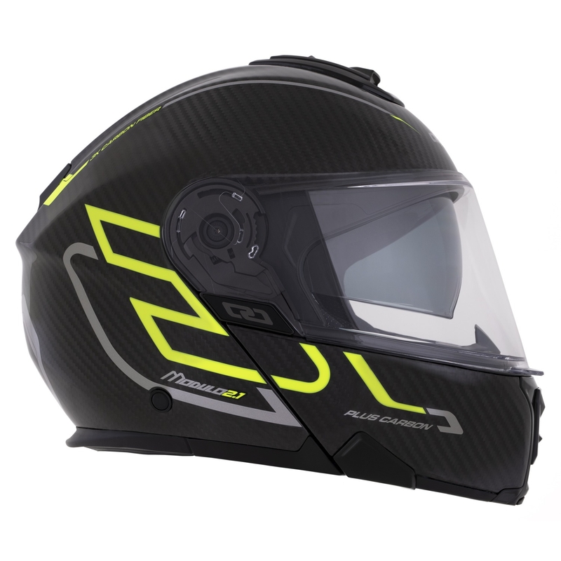 Výklopná prilba Cassida Modulo 2.1 Plus Carbon fluo žlto-strieborno-čierna