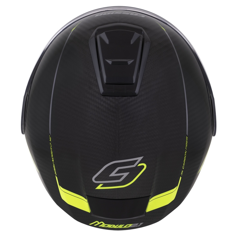 Výklopná prilba Cassida Modulo 2.1 Plus Carbon fluo žlto-strieborno-čierna