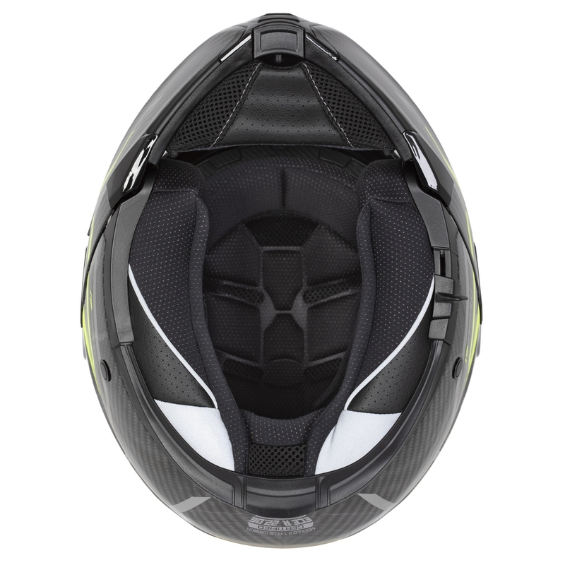 Výklopná prilba Cassida Modulo 2.1 Plus Carbon fluo žlto-strieborno-čierna