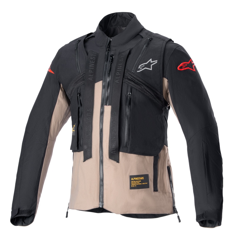 Bunda na motorku Alpinestars Techdura čierno-hnedá