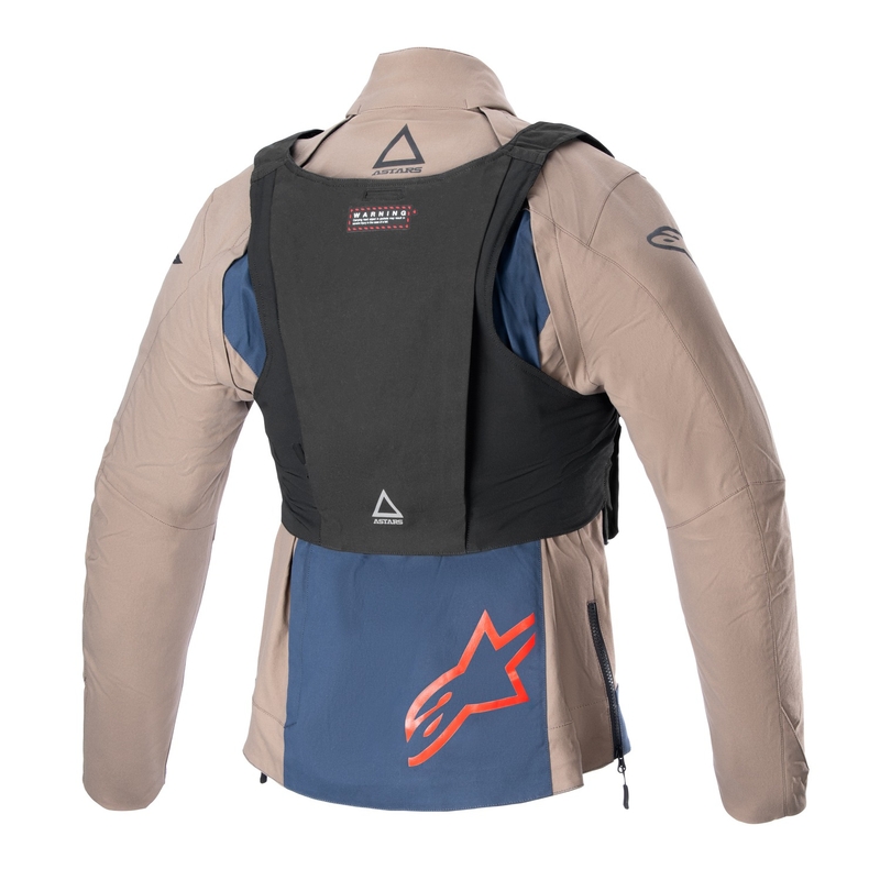 Bunda na motorku Alpinestars Techdura čierno-hnedo-tmavo modrá