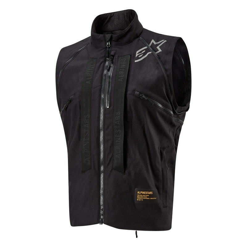 Bunda na motorku Alpinestars Techdura čierno-hnedo-tmavo modrá