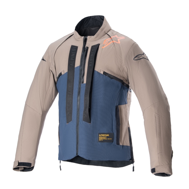 Bunda na motorku Alpinestars Techdura čierno-hnedo-tmavo modrá