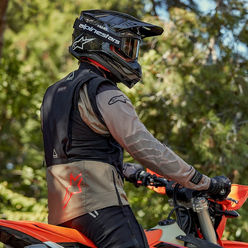 Bunda na motorku Alpinestars Techdura čierno-hnedo-tmavo modrá