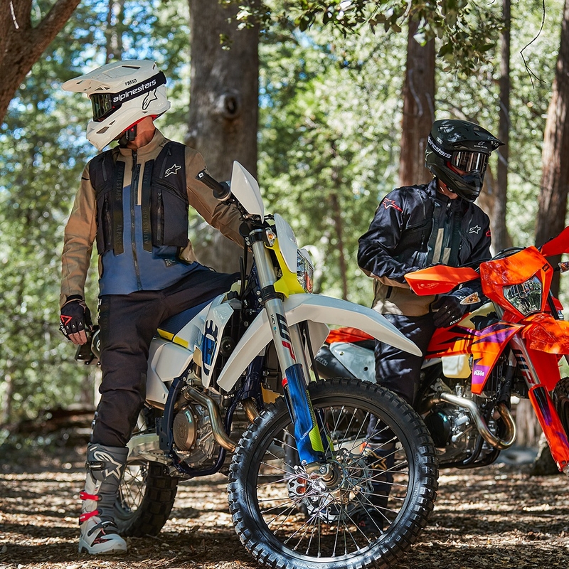 Bunda na motorku Alpinestars Techdura čierno-hnedo-tmavo modrá