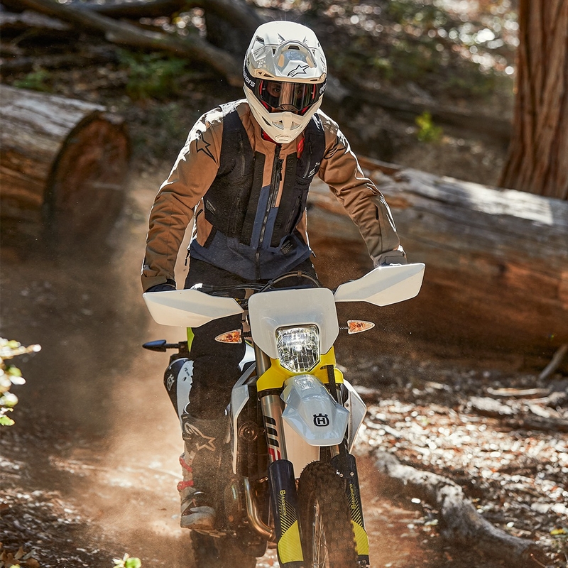 Bunda na motorku Alpinestars Techdura čierno-hnedo-tmavo modrá
